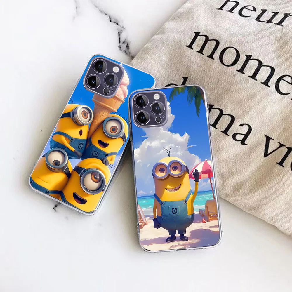 WEA-3 Banana M-Minions Прозрачный гибкий чехол из ТПУ для Moto E4 5 6 7 13 20 22 30 32 40 Z2 Play Plus Power