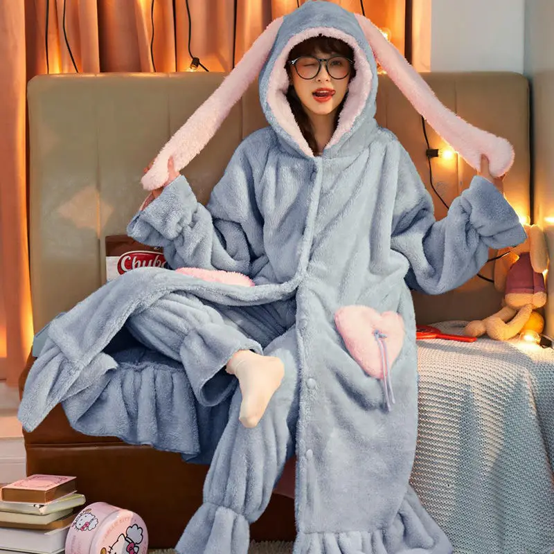 Disney Warm Pajamas  Ladies Sexy Lace Robe