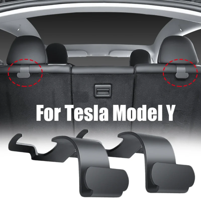 

2pcs Car Trunk Hooks for Tesla Model Y Back Seats Hook Trunk Organizers Trunk Storage Hanger Hook Auto Interior Accessories