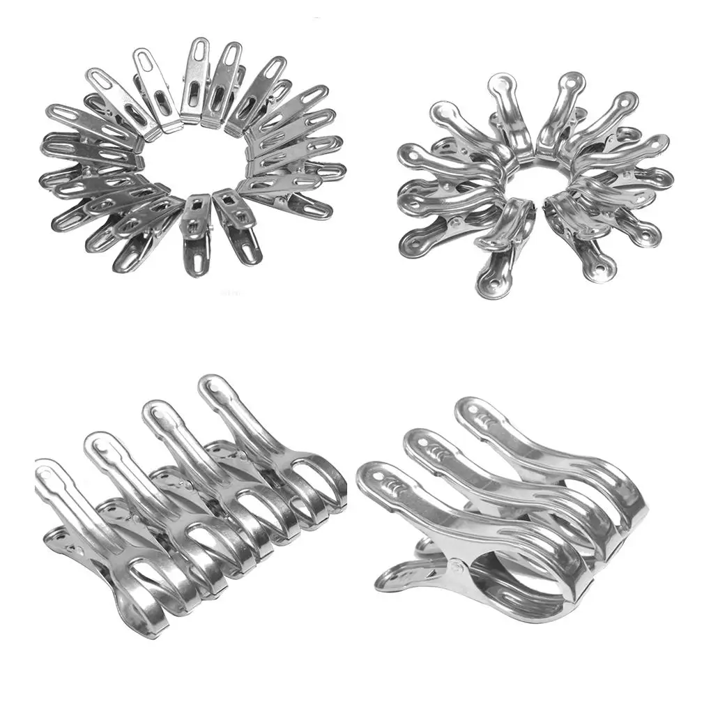 

New 10pcs Stainless Steel Underwear Drying Rack Holder Hanging Pins Clips Laundry Household Clothes Pegs Clothespins Socks