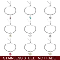 bracelets new fashion cute horse animal heart pendant bracelet stainless steel bracelet for woman gift girl jewelry gift