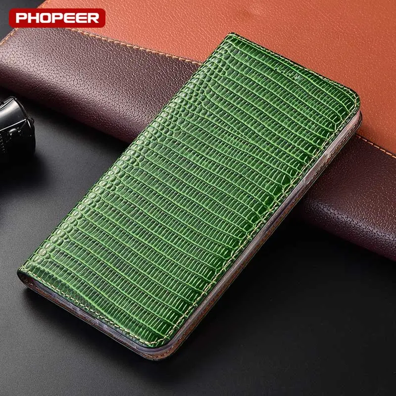 

Luxury Nature Genuine Leather Case For Huawei Y6 Y7 Y9 Y6S Y5P Y6P Y7P Y8P Y9S Pro Prime Lizard Grain Flip Wallet Cover Cases