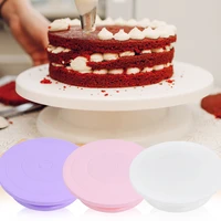 diy cake rotary round cake stand anti skid cake turntable revolving platform for diy pastry decor supplies kitchen baking tools