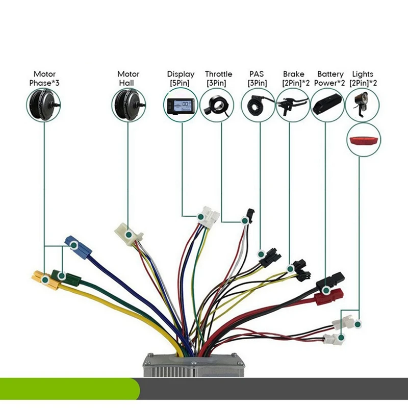 Комплект контроллера электровелосипеда 36 В/48 В 30 А 1000 Вт с дисплеем EN05 для деталей
