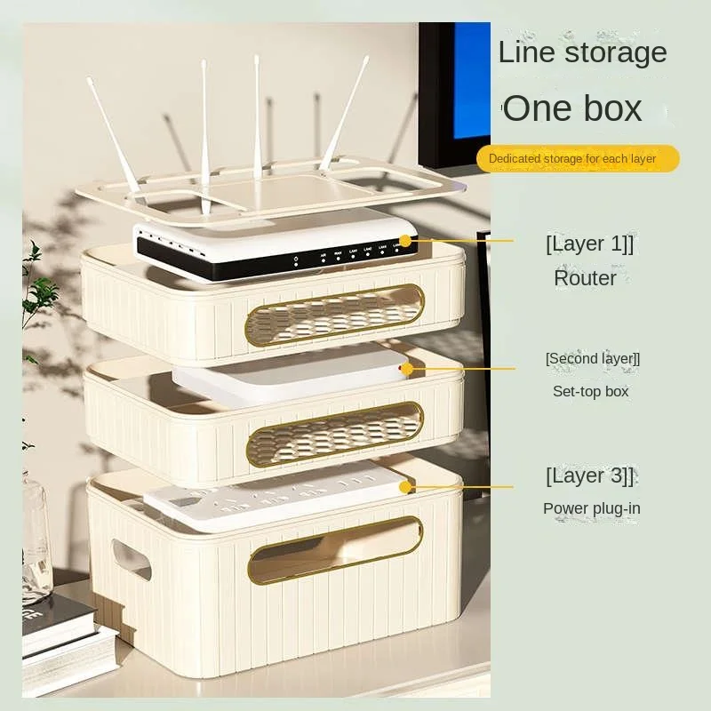 Коробка для хранения маршрутизатора настольный телевизор телеприставка полка