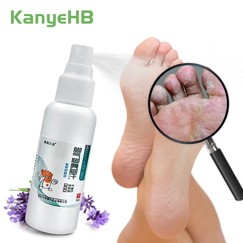 

1pcs Foot Psoriasis Spray Tinea Pedis Treatment Spray Anti-itch Remove Odor Beriberi Medical Plaster Toes Skin Ulceration S062