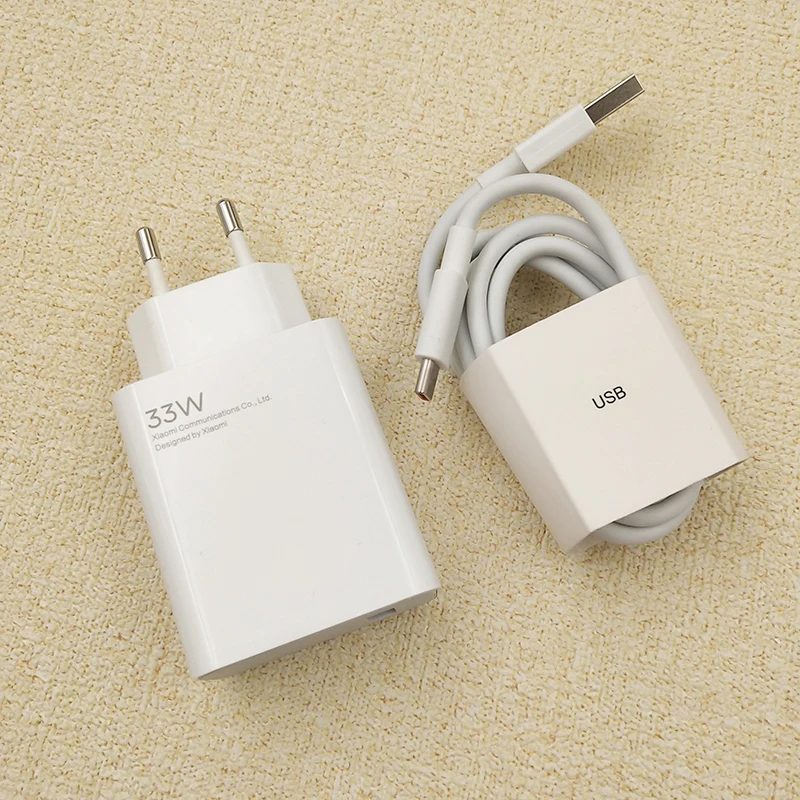 Оригинальное быстрое зарядное устройство Xiaomi 33 Вт EU Turbo Charge 2M 1 5M Тип C кабель для Mi