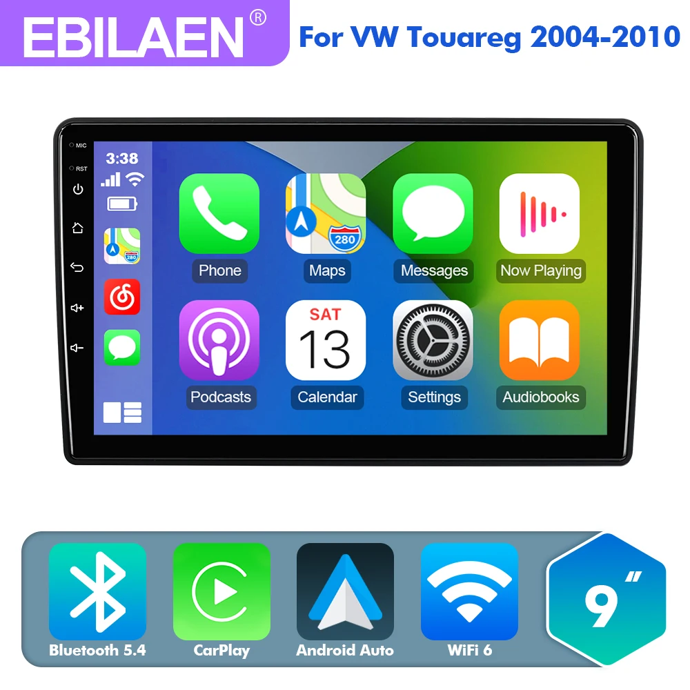 EBILAEN Android 13 0 автомобильный радиоприемник мультимедийный плеер для VW/Volkswagen/Touareg