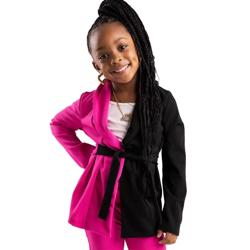 

Children Girl Kids Clothes Baby Girl Autumn Clothes 2pcs/sets Children's Clothing From 1 To 8 Years Patchwork Blazer+Pants