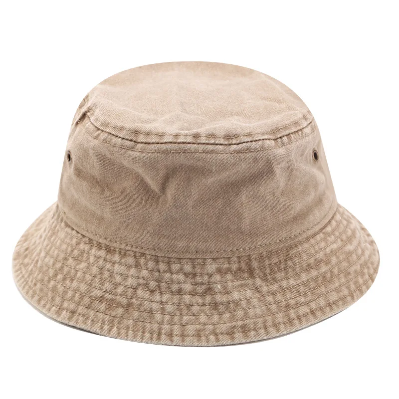 

Solid Cotton Washed Denim Bucket Hats Unisex Bob Folding Fisherman Wide Brim Caps Hip Hop Gorros Men Women Panama Bucket Cap