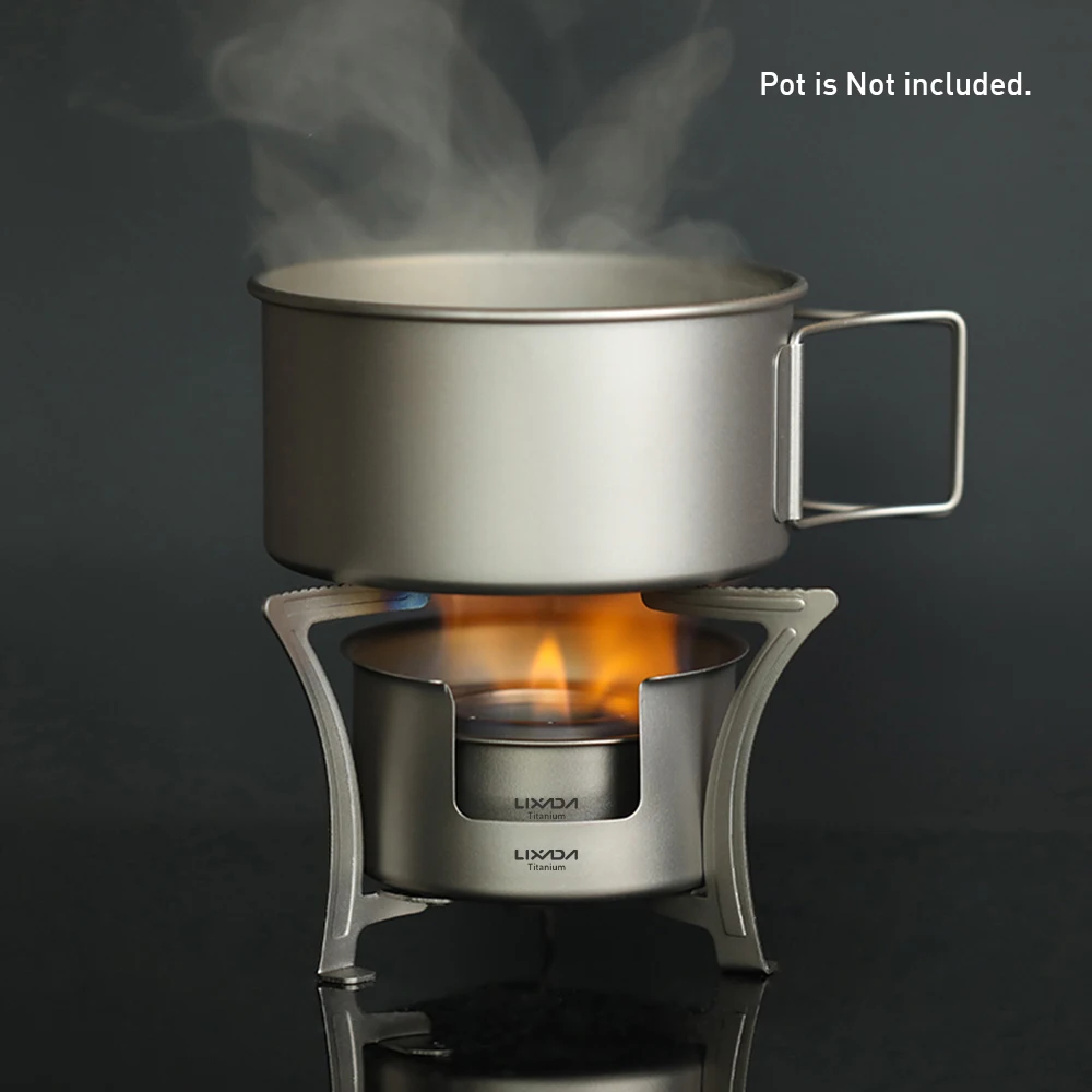 Титановая туристическая плита LIXADA Ультралегкая карманная мини-горелка на