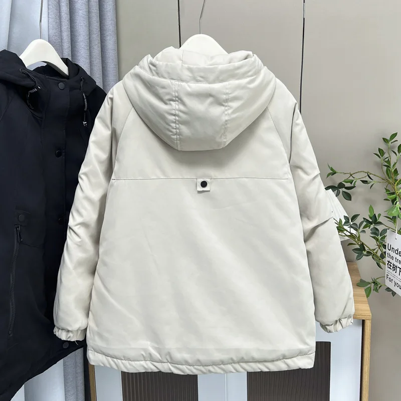 XL XXL женская парка зимняя свободная простая теплая уличная куртка толстое