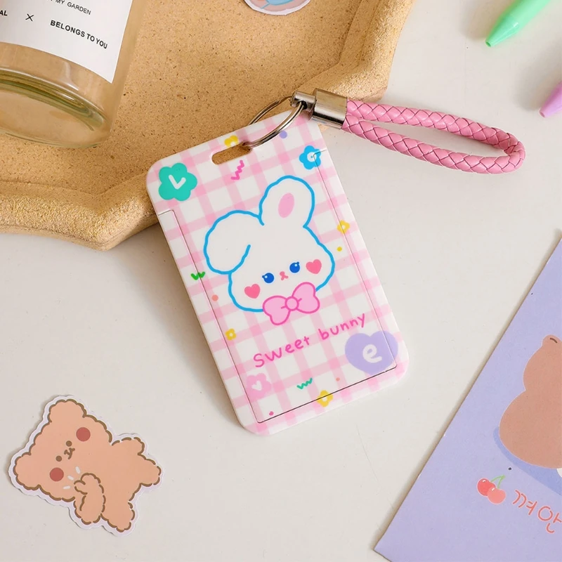 

Портативный идентификационный значок, держатель кредитных карт, мультяшный милый Карманный Брелок для телефона, брелок для ключей для женщин и мужчин