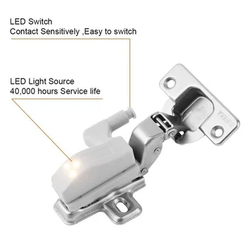 1 5 10PCS LED Cabinet Light LED Inner Hinge Lamp Closet Light Battery Wireless Lamp Universal Wardrobe Cupboard Sensor Lighting 2