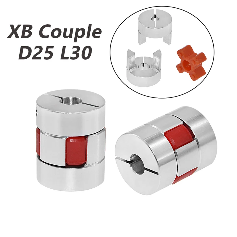 

1Set XB Coupler Aluminium Plum Flexible Shaft Coupling D25 L30 Motor Connector Flexible Coupler 5-12mm for 3D Printer Parts