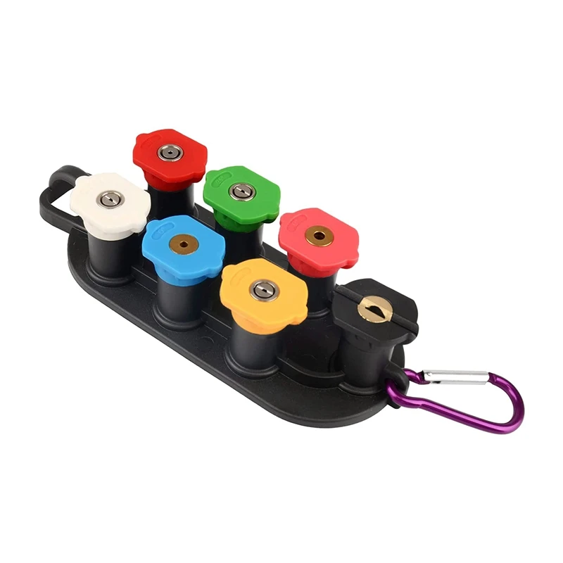 

Pressure Washer Tips Set Of 7 With Nozzle Holder, Power Washer Nozzle Tips For Foam Cannon, 1/4 Inch Quick Connect