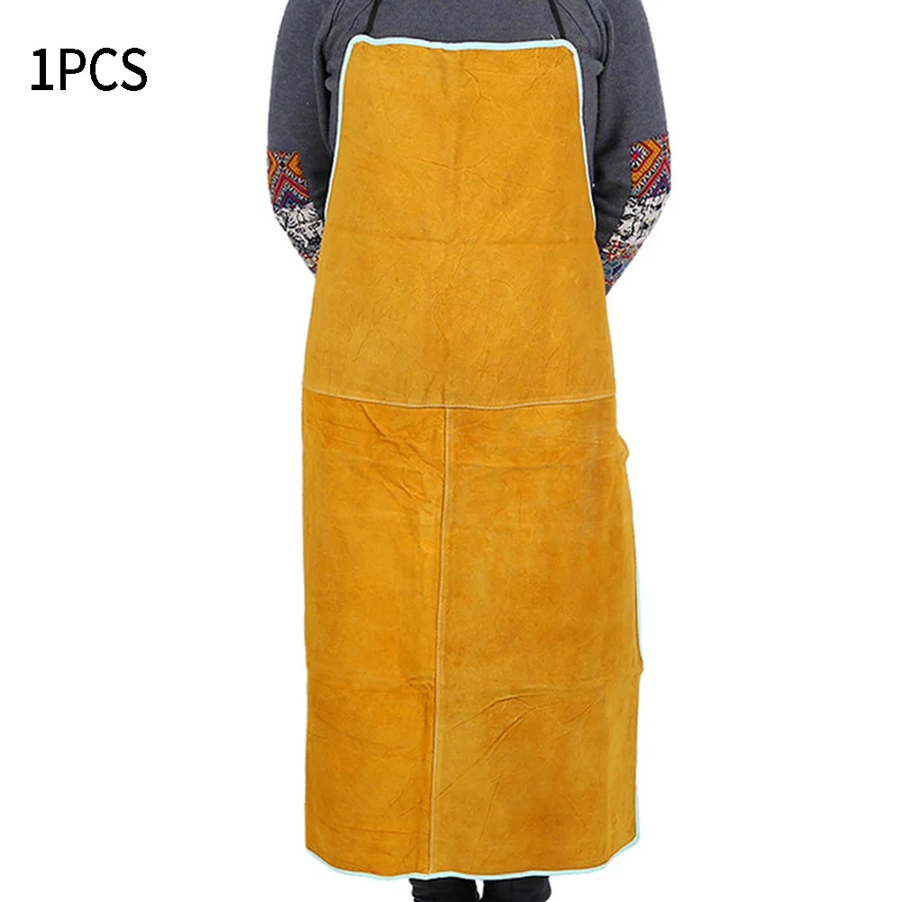 

Cow Leather Welding Apron Antifouling Fireproof Low Temperature Thermal Protection Apron For Welding Cooking Protection Supplies