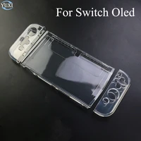 yuxi soft tpu transparent shell protective case cover frame clear protector for nintend switch oled game console