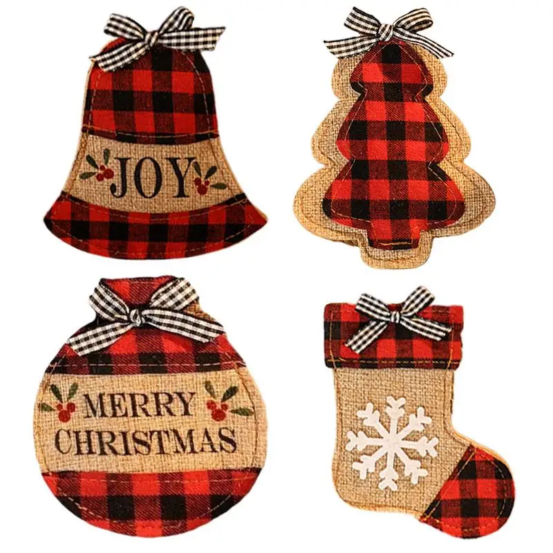 Новый рождественский держатель для столовых приборов нож вилка ложка карманные