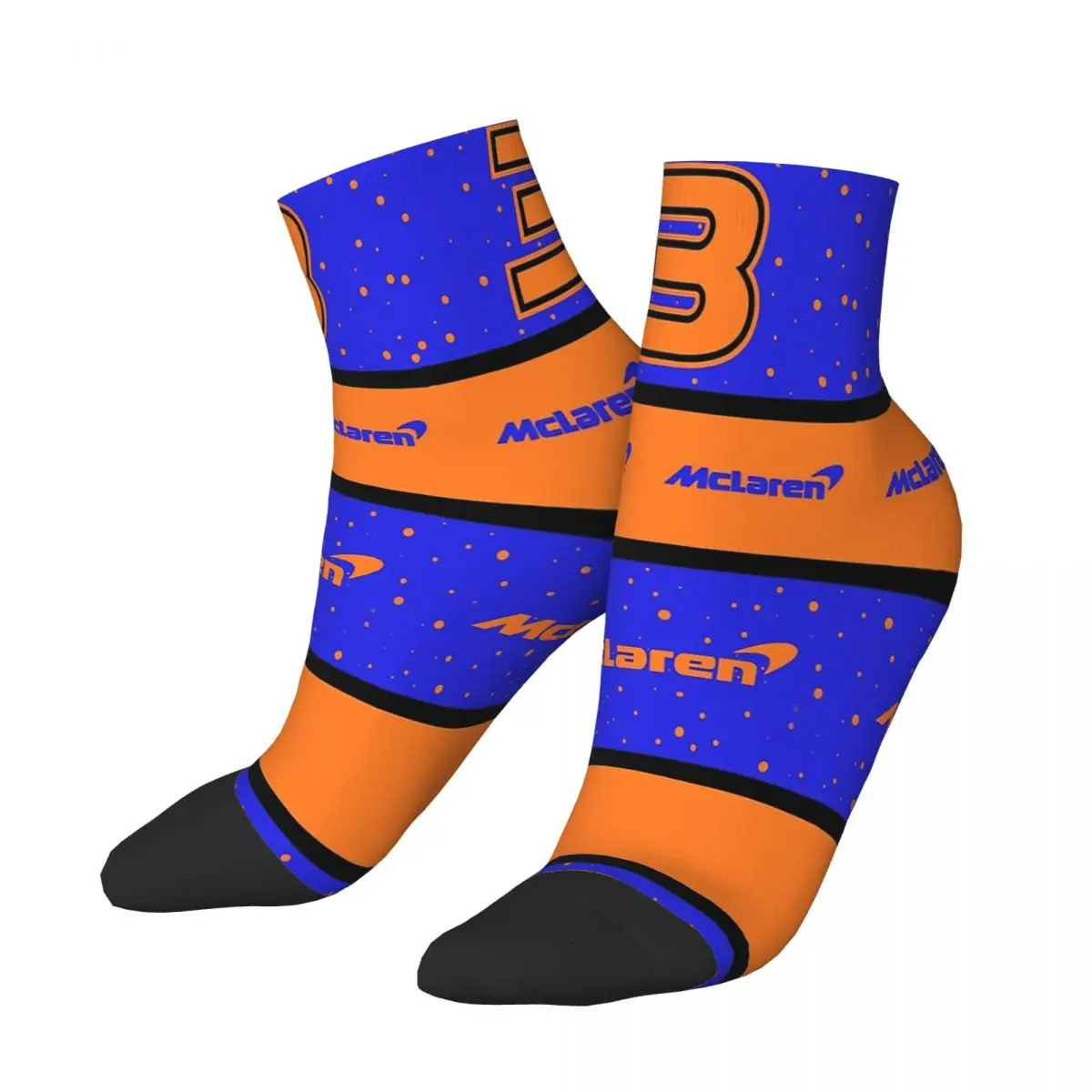 

Daniel Ricciardo 2021 Mclaren 3 F1 Formula 1 Ankle Socks Male Mens Women Summer Stockings Printed