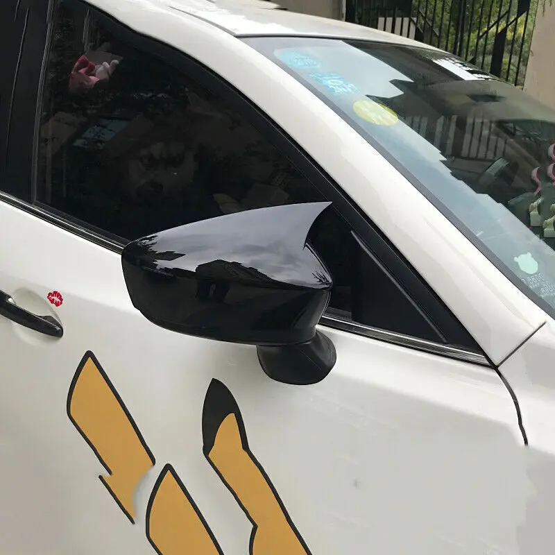 Для Mazda 3 Axela 17-2018 глянцевый черный динамик OX накладка на боковое зеркало заднего