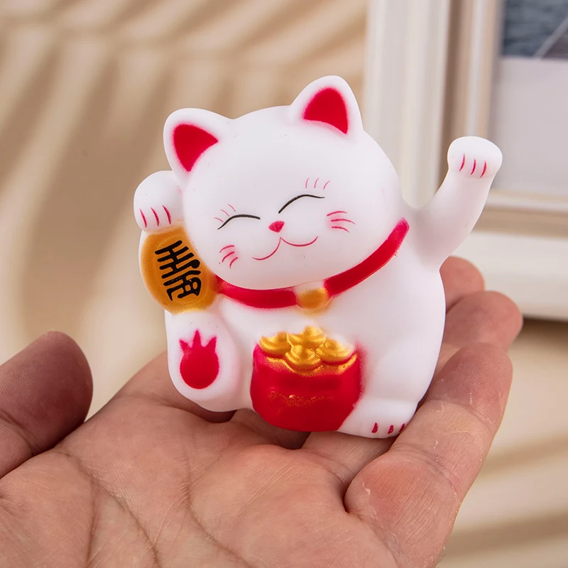 

Украшение «машущий Кот» из ПВХ, удача, везучий Кот, украшение для торта, украшение для автомобиля, Пряжка для ключей, кукла-подвеска, украшен...