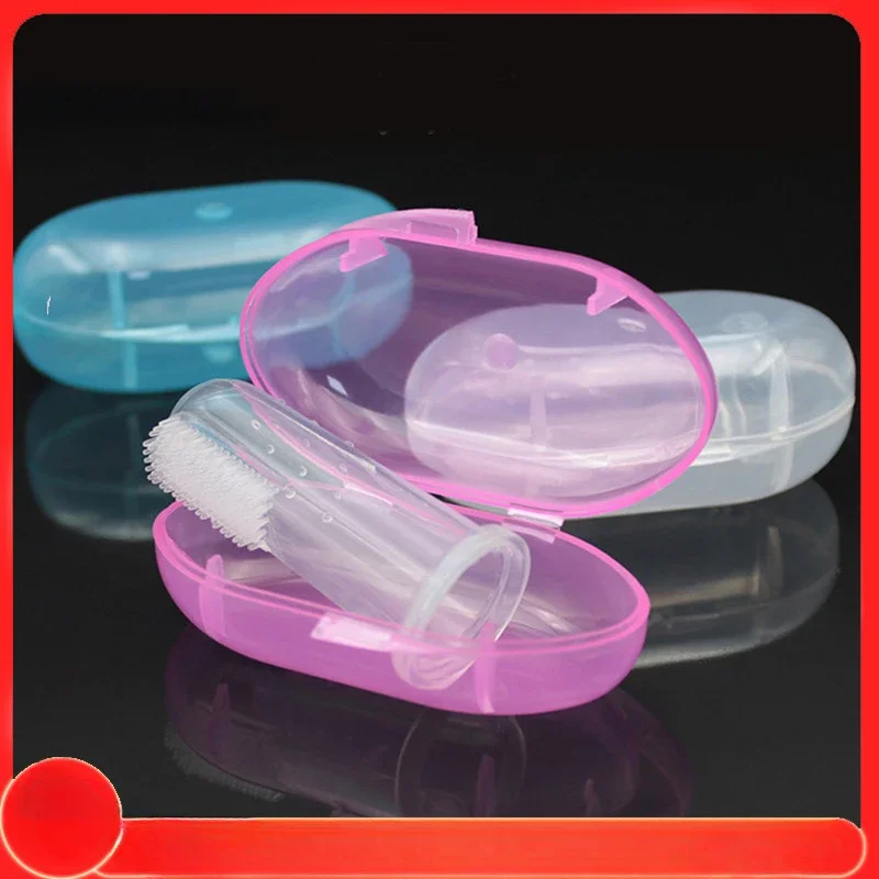 

Baby Toothbrush Dental Care Kids Silicone Clear Finger Brush Teether Massage Soft With Box Infant Boys Girls Teething Cleaner