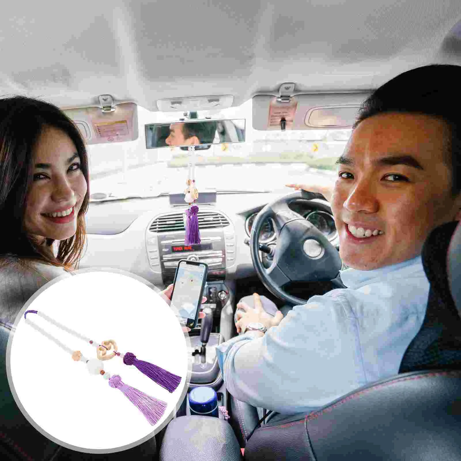 

Wall Hanging Chinese Car Ornament Decoration Rear View Mirror Accessories Retro
