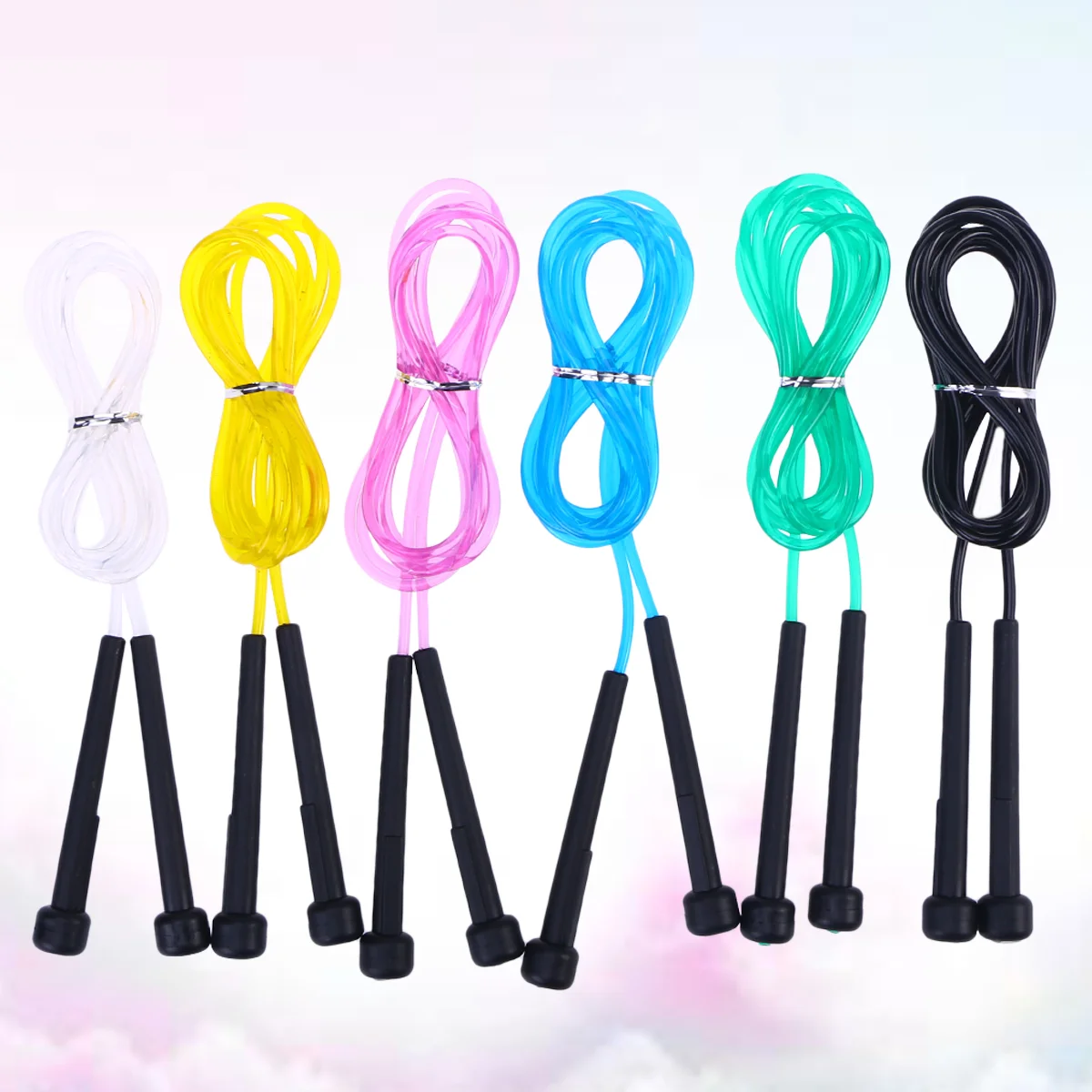 

Pack of 6 Skipping Rope Anti-Slip Handles Jumping Exercise Sports Jump Rope for Students Adults