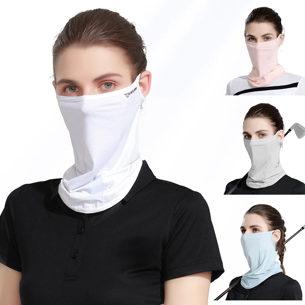 Unisex Face Mask Breathable Ice Silk UV Sun Protection Mask Soft Adjustable Anti Ultraviolet Thin for Summer Outdoor Activities