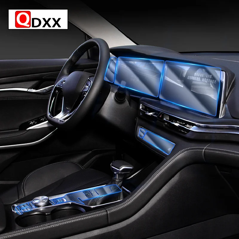

For Changan CS75 PLUS 2021-2022 Car Interior Center console Transparent TPU Protective film Anti-scratc Repair film Accessories
