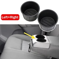 1 pair rubber car cup holders car rear center console cup holder insert car organizer mug holder decor for ford f150 2009 2014