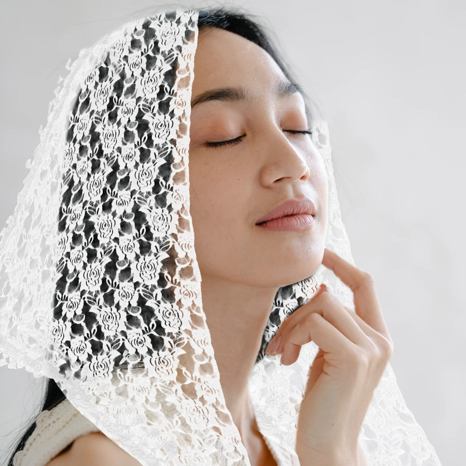 Церковная месса вуаль кружевной треугольный шарф шаль для девочек мантилья