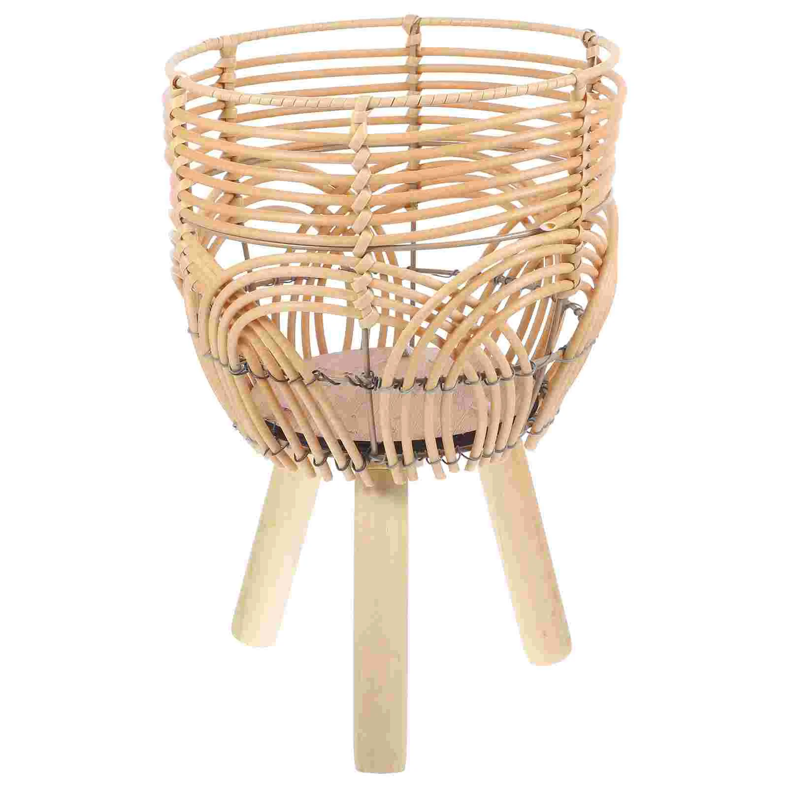 

Stand Holder Potted Flower Indoor Pot Modern Wood Woodendisplay Rack Houseplant Basket Table