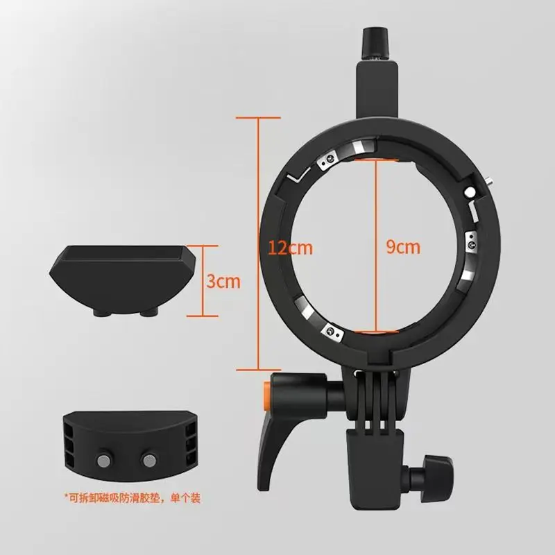 Фото Jiebao Tr-05B подходит для зажимного кронштейна Godox V1/V860Iii/Ad200 и кронштейна софтбокса для крепления Bowens на камере №3