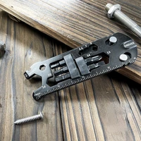 edc wrench tool mini multifunctional folding tool card bicycle maintenance strip wrench multi purpose screwdriver pocket