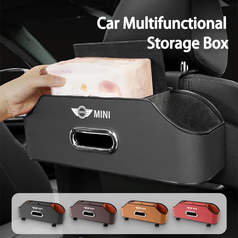 

Car Seat Storage Box Cup Holder Tissue Box For MINI Cooper JCW WORKS R55 R56 F55 F56 R57 R58 R59 R60 R50 R53 Clubman Countryman