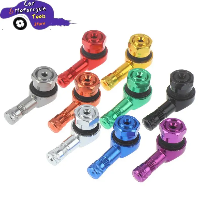 

2pcs Motorcycle Rim 90 Degree Angle Aluminum Alloy Valve Motorcycle Wheel Tire Tubeless Valve Stems For Rim Wheel Parts CNC