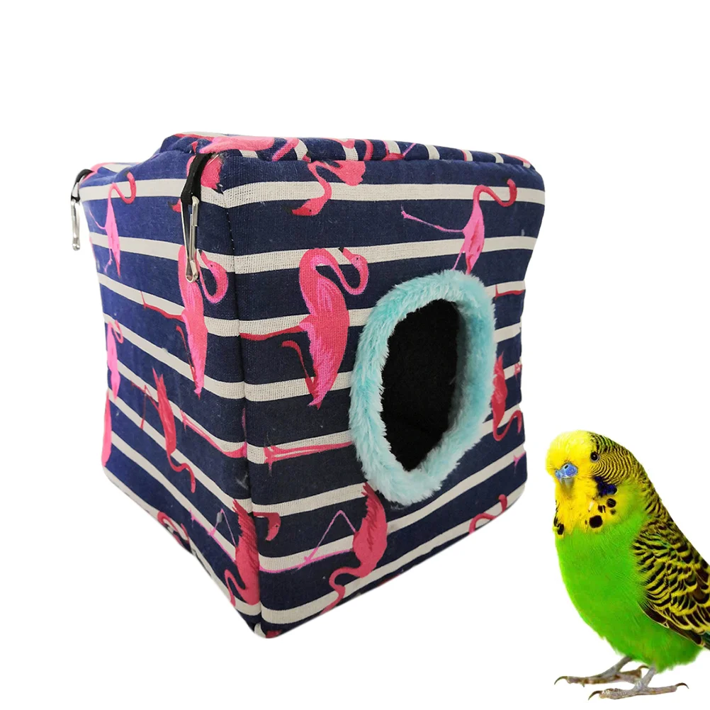 

Bird Parrot Hamster Cage Toys House Bed Hut Beds Hammock Bunk Sleeping Animal Cages Happy Birds Warm Hideaway Tent Guinea
