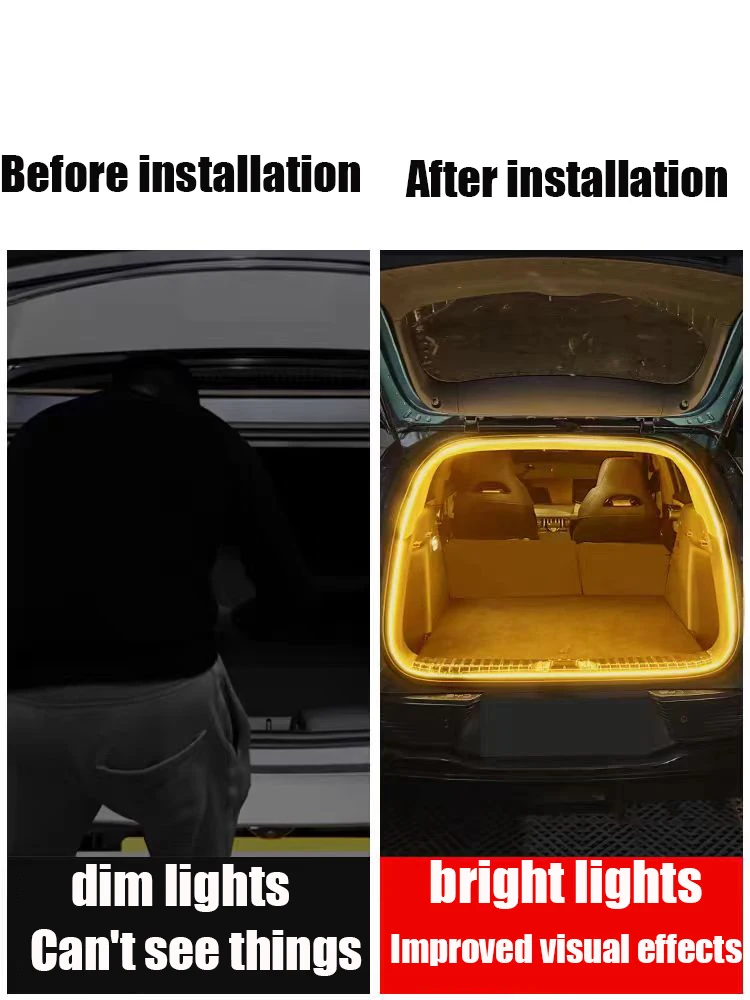 BYD ATTO3 оформление заднего вида атмосфера для багажника освещение видео и