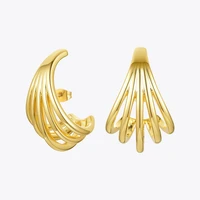 enfashion geometric lines stud earrings for women gold color metal conch earings fashion jewelry 2020 gifts kolczyki e201182