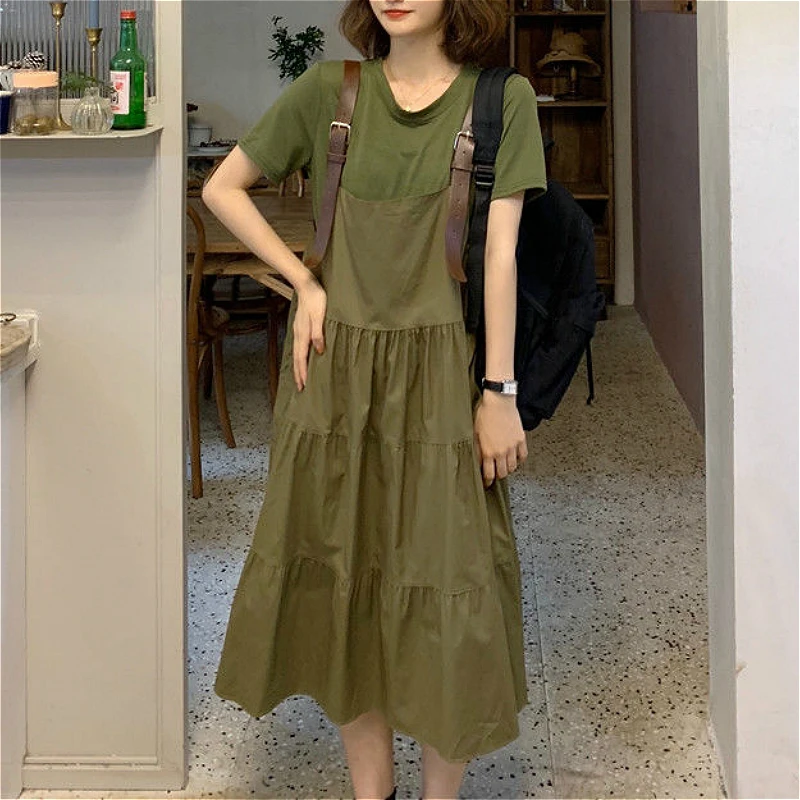 Женское Платье без рукавов в стиле Харадзюку летняя Шикарная стильная женская