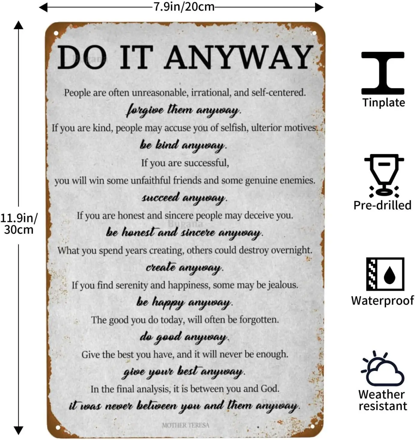 Сделайте это в любом случае искусство на стену ретро-постеры оловянные знаки для