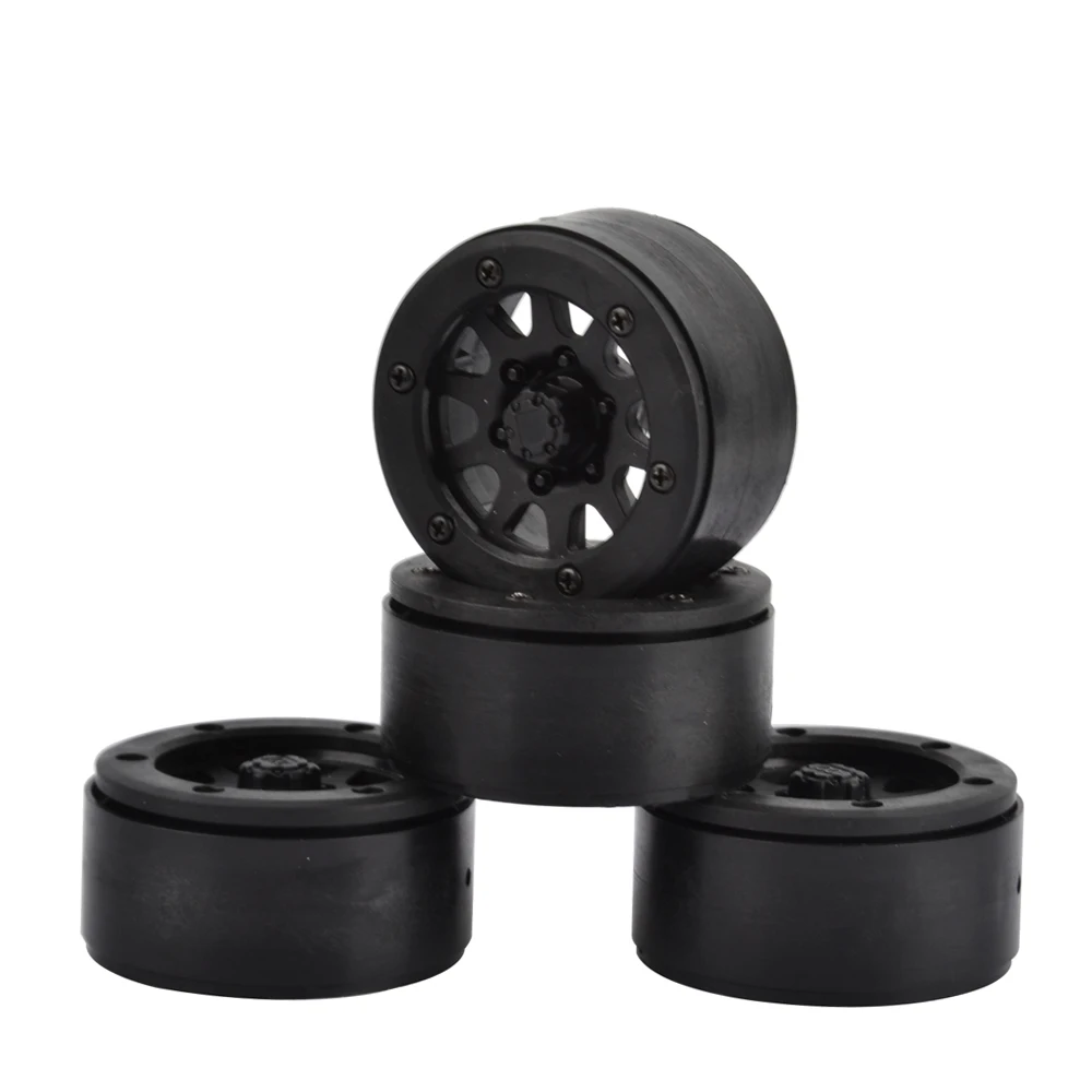 

4PCS 1.9" Plastic Beadlock Wheel Rims for 1/10 RC Crawler Axial SCX10 90047 Tamiya CC01 D90 Traxxas TRX4