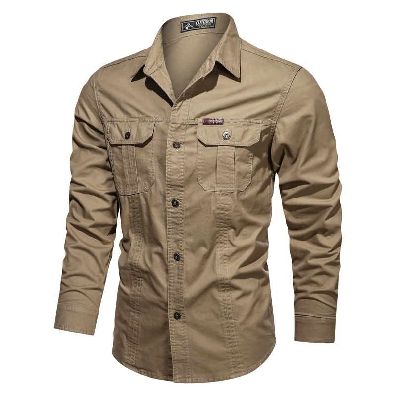 

New Men's Casual Shirt 5XL 6XL Male Overshirt 2020 Military Cotton Shirts Men Brand Clothing Leisure Shirt Blouse AF1388