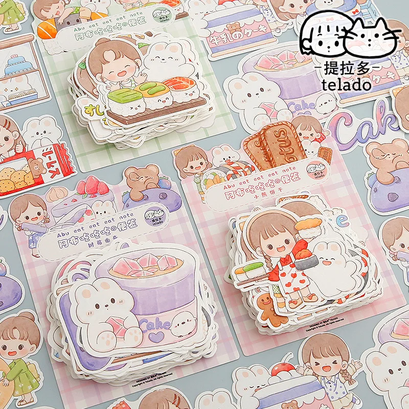 

100pcs/lot Memo Pads Sticky Notes Abu Chi Chi Chi 3 Junk Journal Scrapbooking Stickers Office School stationery
