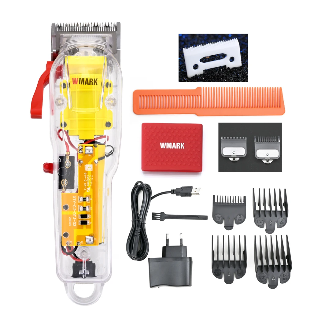 NEW WMARK NG-128 Doodle Design Rechargeable Hair Clipper Cartoon Style Professional Cord & cordless