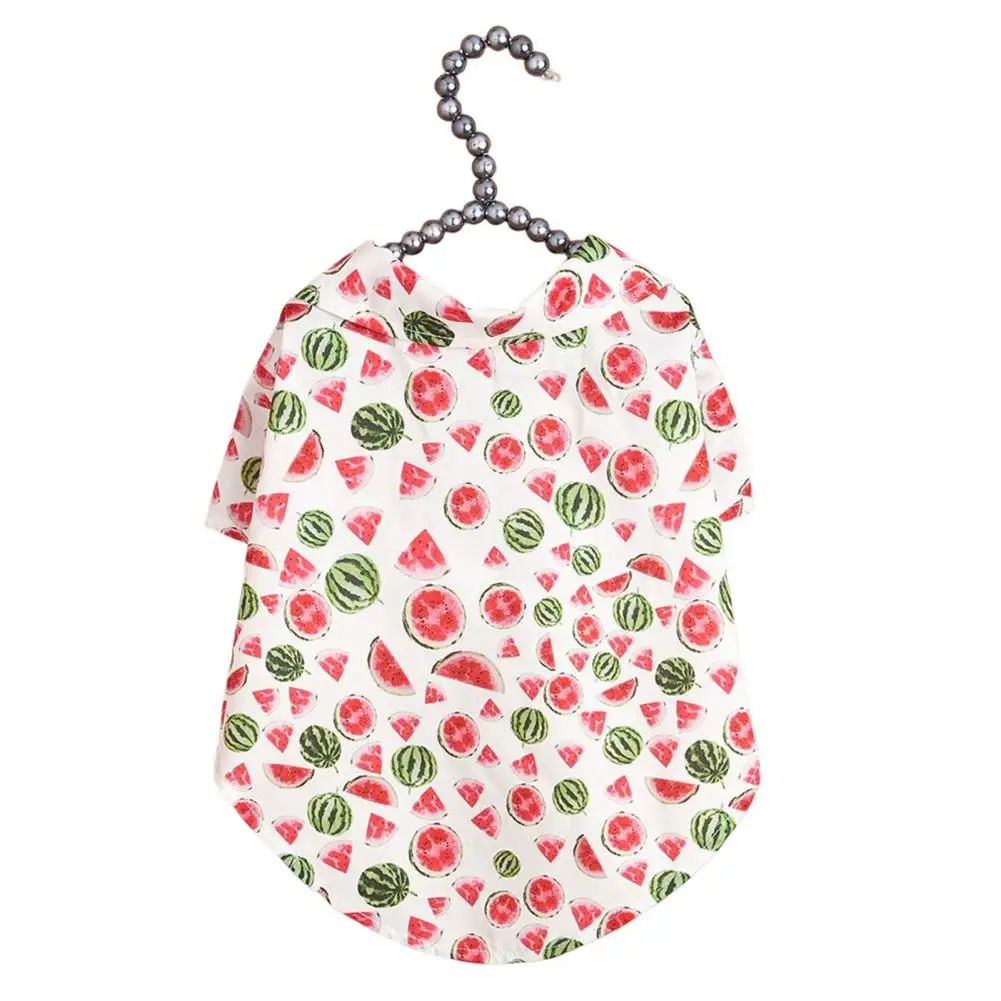 

Свитер для домашнего питомца прочный дышащий воротник с лацканами с принтом арбуза топ с двумя ногами для домашних животных кошек и собак повседневная одежда футболка для собак Рубашка для собак