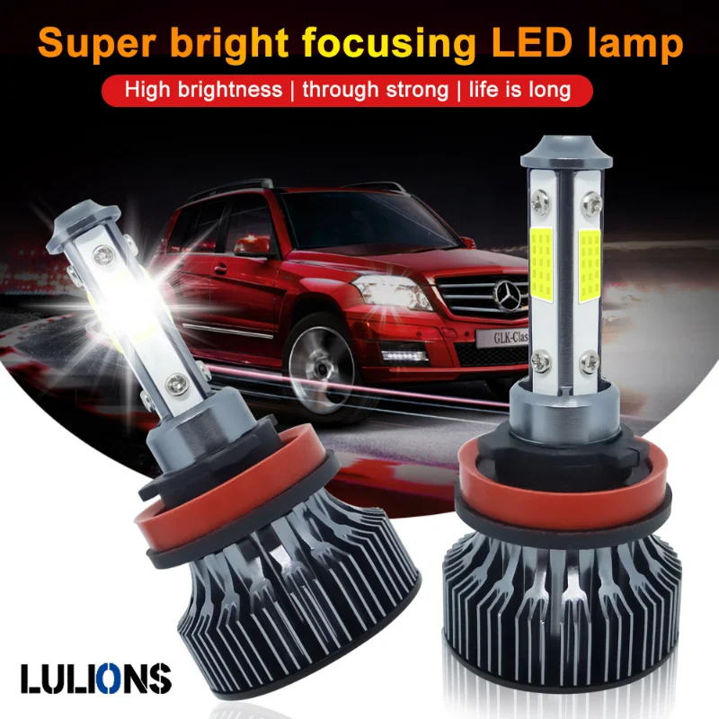 

2PCS автомобиль H11 светодиодные фары высокой мощности HB3 HB4 9005 9006 H7 H8 H9 9012