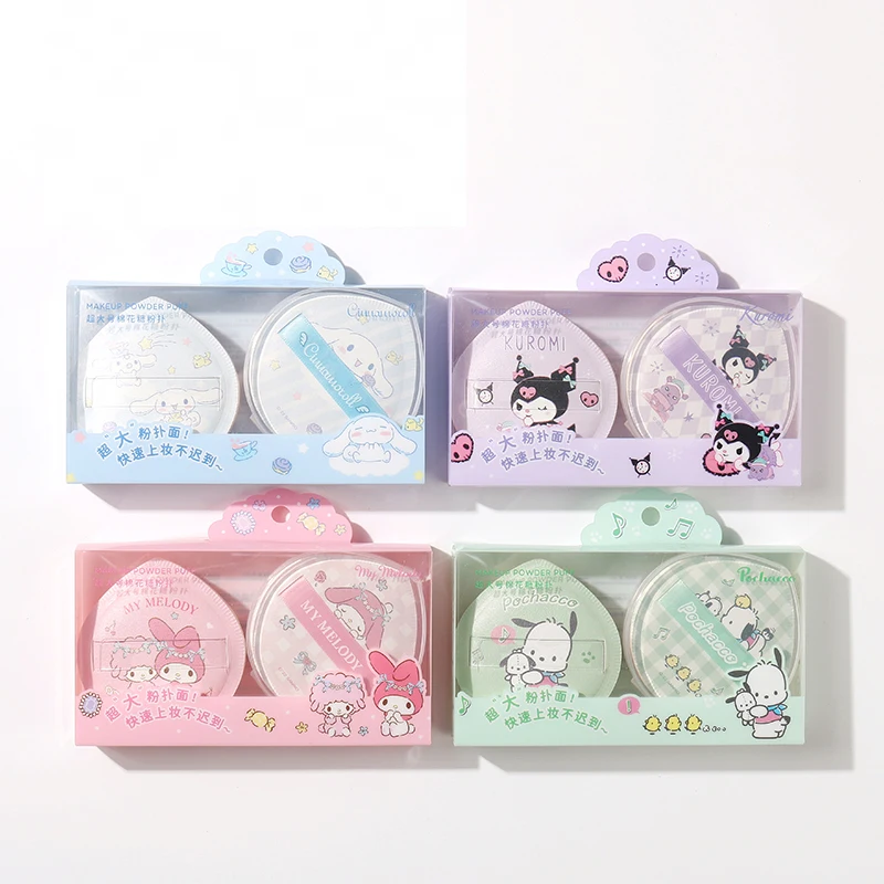 

2023 Sanrioed аниме Cinnamoroll Kuromi Melody косметическая губка для макияжа лица Мягкий Хлопок пудра для лица инструмент для макияжа подарочные игрушки